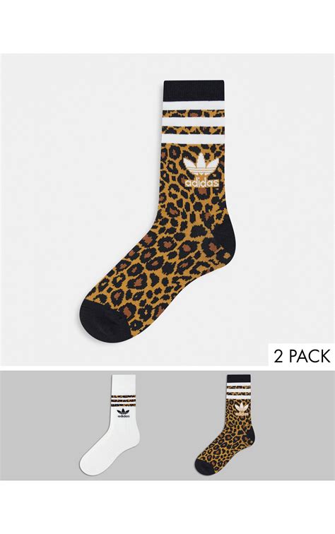 adidas Originals Leopard Luxe 2 pack socks 